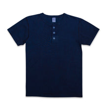 Load image into Gallery viewer, Indigo Henley Tee / Blue Indigo

