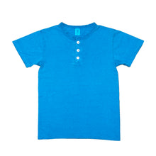 Load image into Gallery viewer, Pigment S/S Henley Tee / Blue
