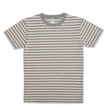 Load image into Gallery viewer, Narrow Stripe S/S C/N Tee / Oatmeal/H.Grey

