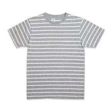 Load image into Gallery viewer, Uneven Stripe S/S C/N Tee / H.Grey/White
