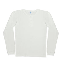 Load image into Gallery viewer, L/S Henley Tee / White
